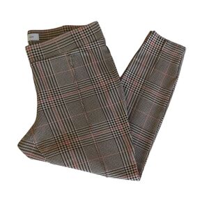 Old Navy Stevie Houndstooth Ponte-Knit Cropped Pants LP Black Creamy Tan Stretch